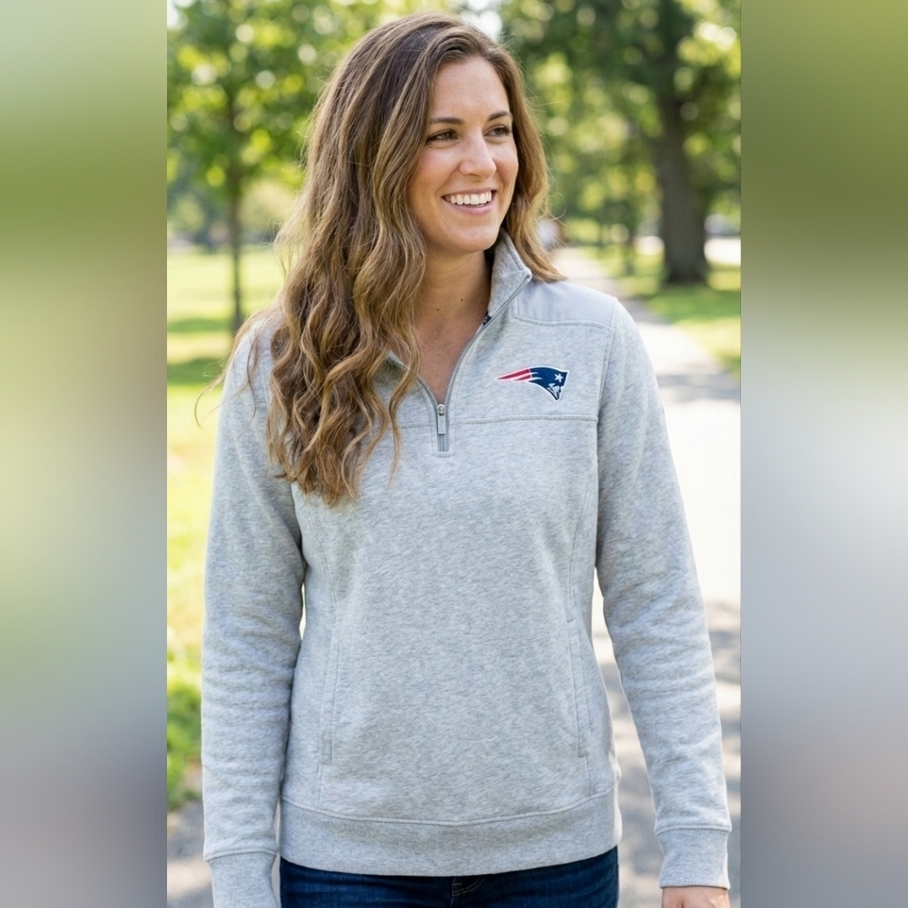 Vineyard Vines Women's Preppy Grey New England Patriots Shep Shirt Size Small